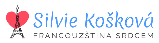 logo Silvie Košková Francouzština srdcem - s obrázekem Eiffelovky a srdce